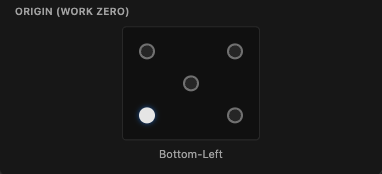 The origin picker, set to Bottom-Left